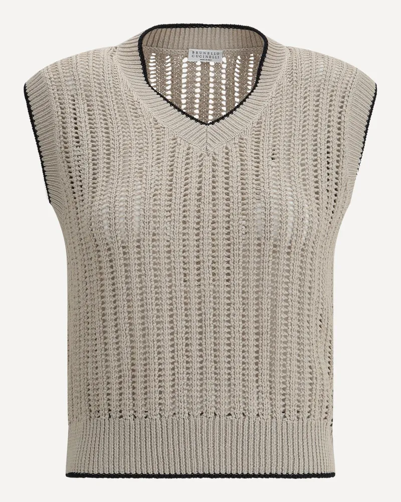 Brunello Cucinelli Knitted Vest Female Beige