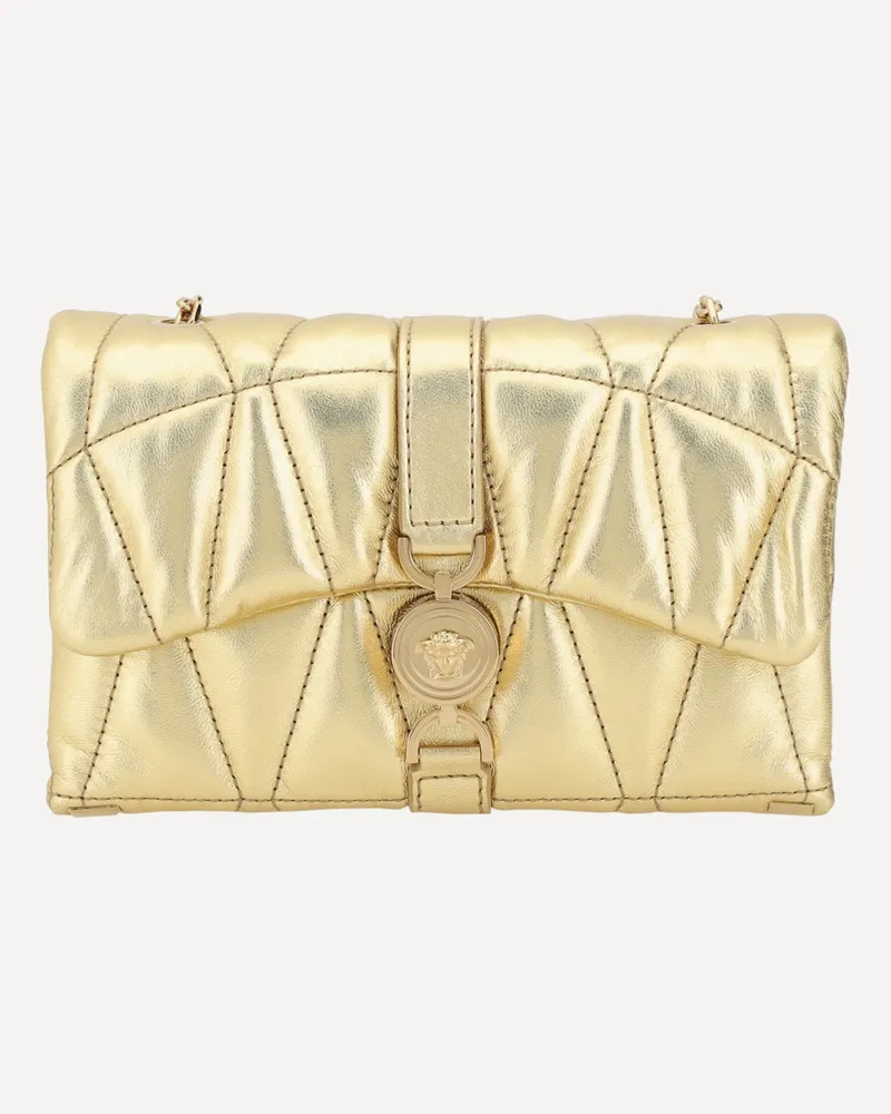 Versace Lambskin Kleio Mini Shoulder Bag Female Gold