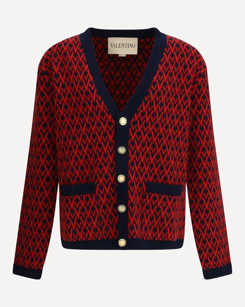 Valentino Garavani Toute La V Cardigan Male Multicolour