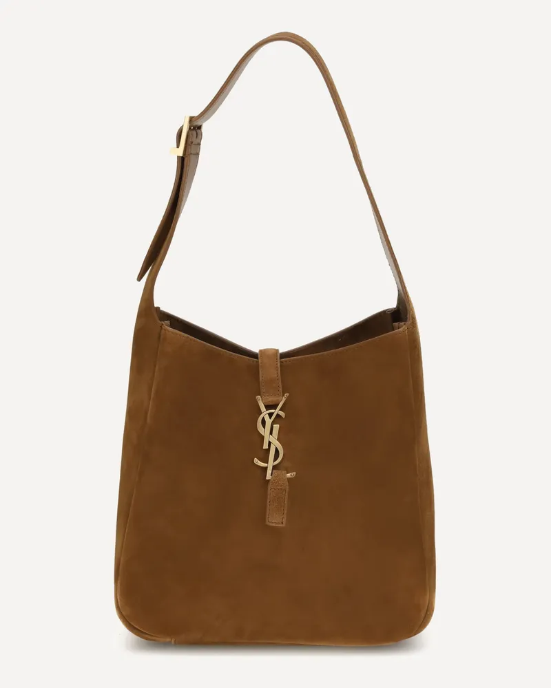 Saint Laurent Le 5 à 7 suede Shoulder Bag Female Brown