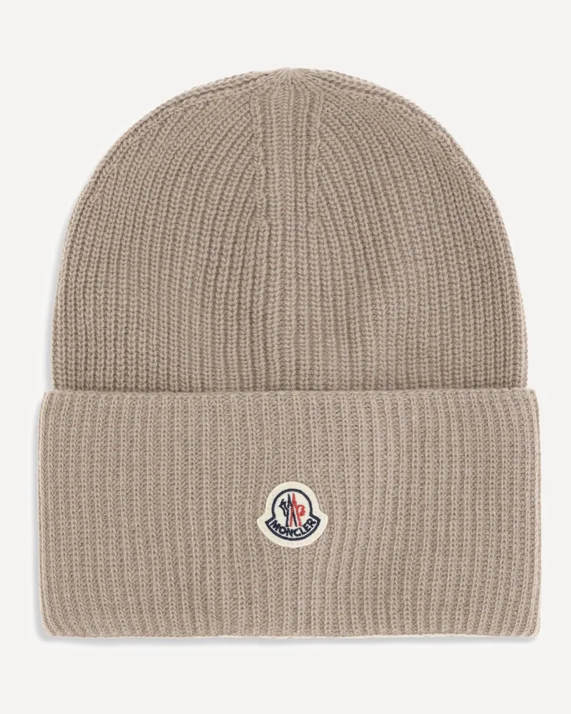 Moncler Beanie Hat Female Beige