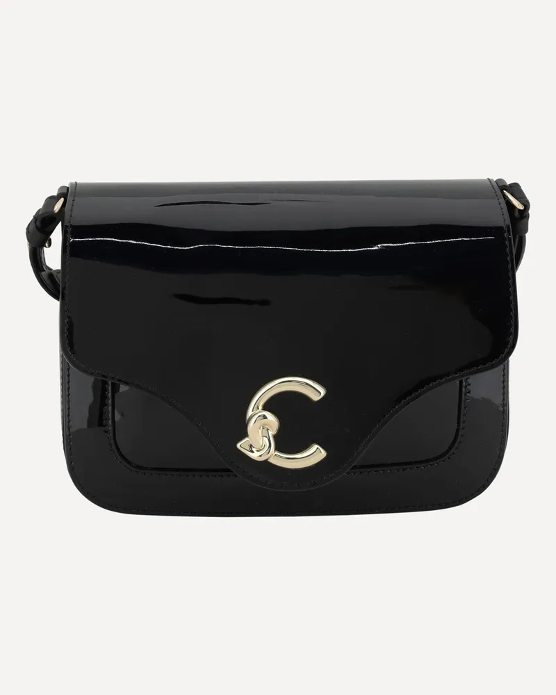 Coccinelle C-Me Patent Shoulder Bag Female Black