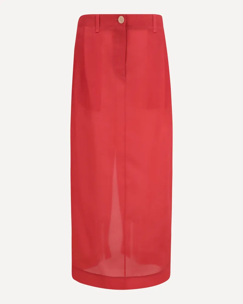 KHAITE Lucian midi Skirt Female Red