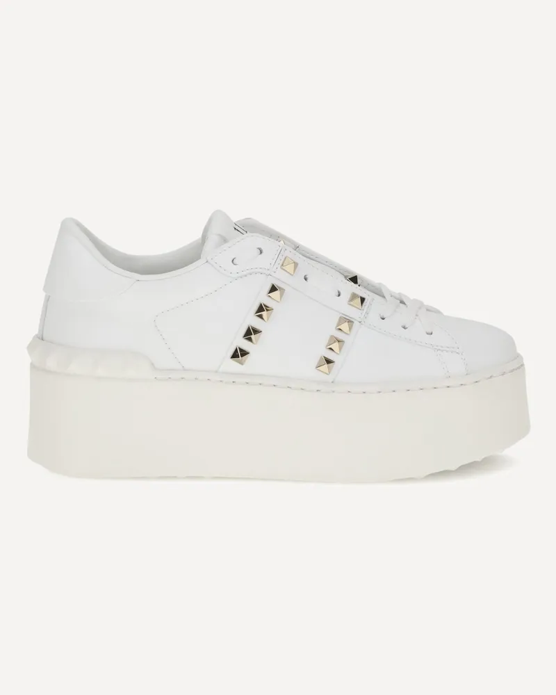 Valentino Garavani Rockstud Untitled Flatform Sneakers Female White