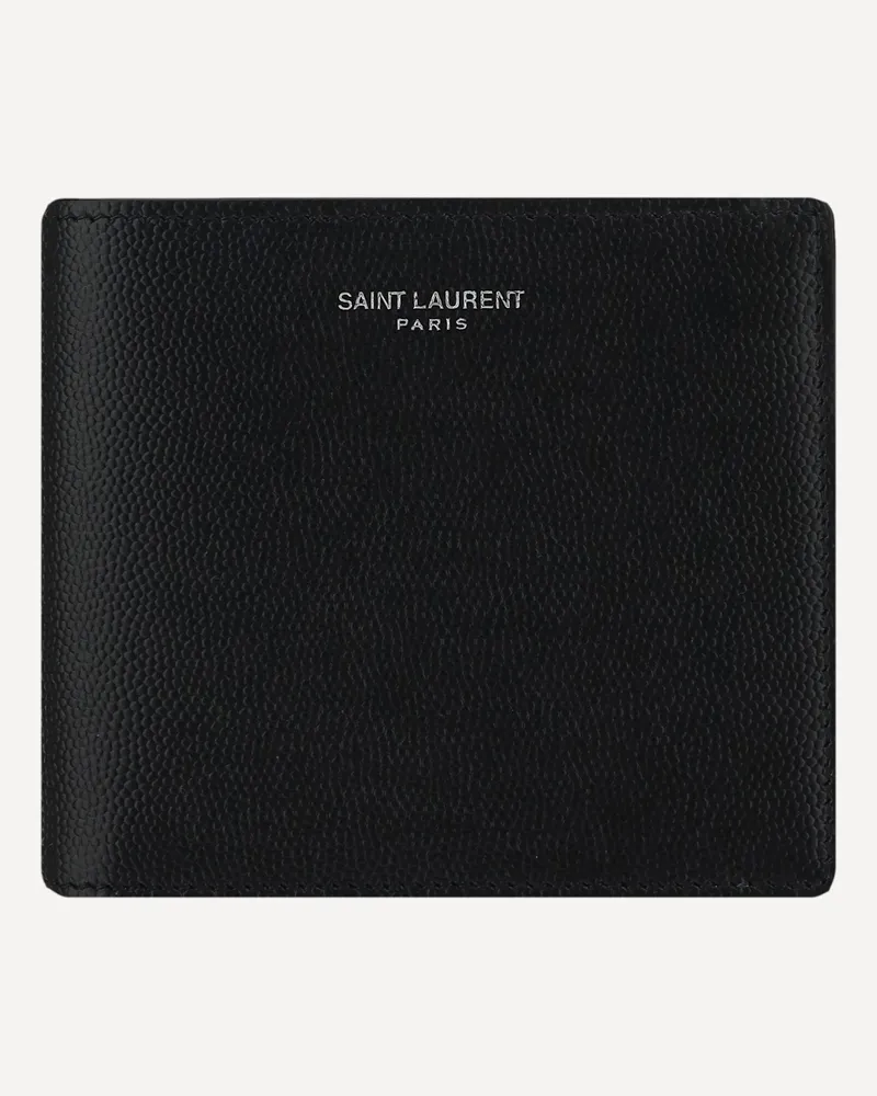 Saint Laurent Leather Wallet Male Black