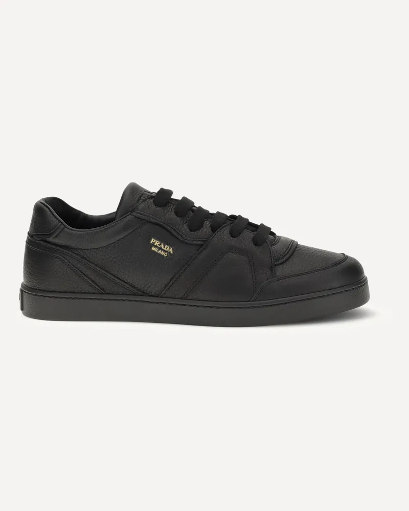 Prada Leather Sneakers Male Black