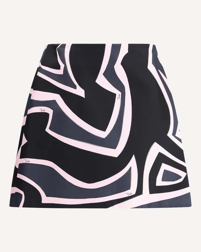 Emilio Pucci Wrap mini Skirt with Marmo print Female Multicolour