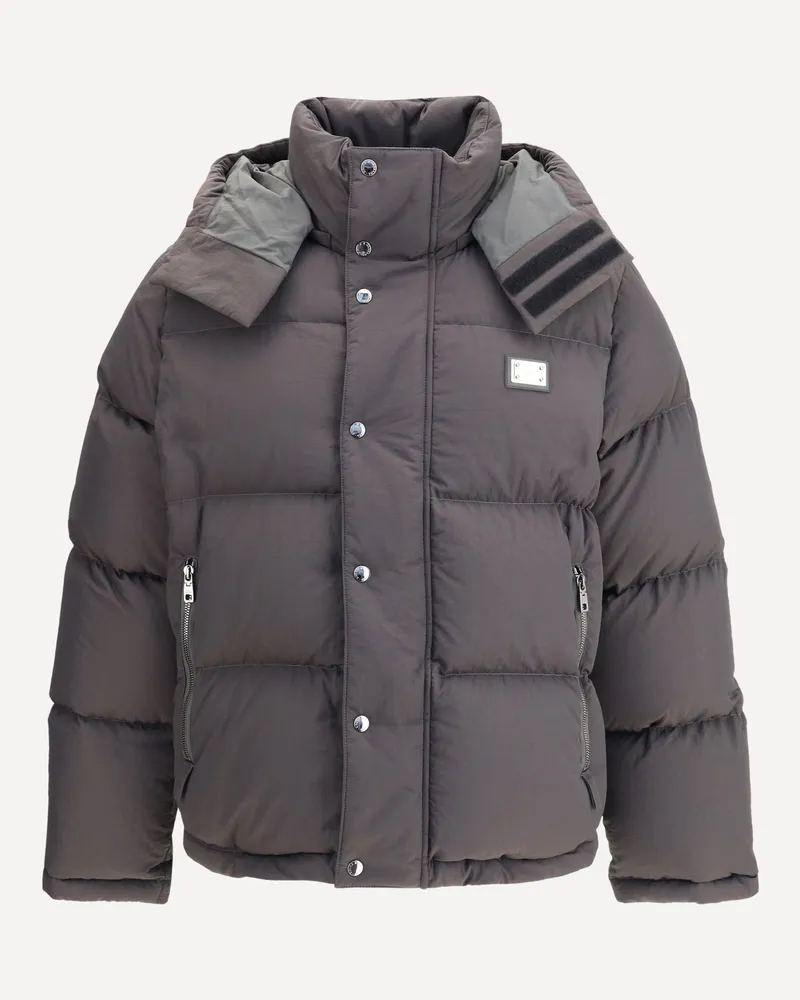 Dolce & Gabbana Padded Down Jacket Male Grey