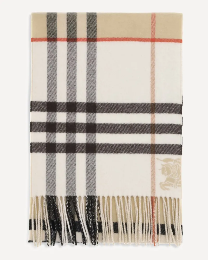 Burberry Cashmere Check Scarf Male Beige