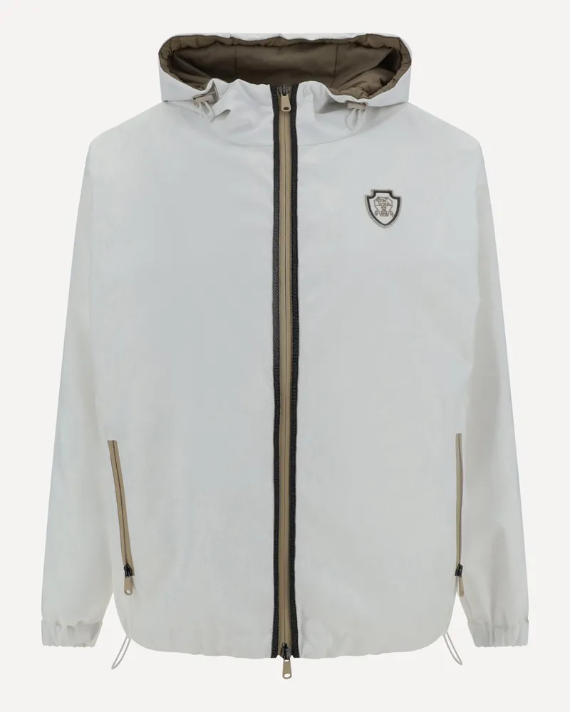 Brunello Cucinelli Waterproof Jacket with hood Female White