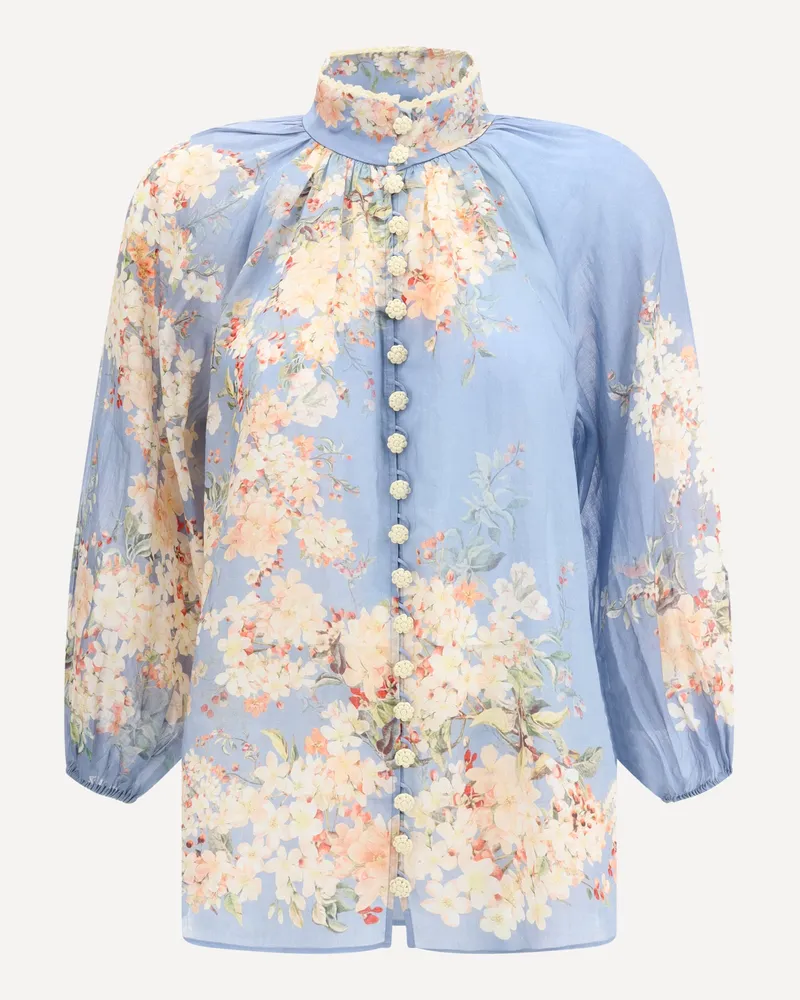 Zimmermann Cascadian Blouse with puff sleeves Female Light