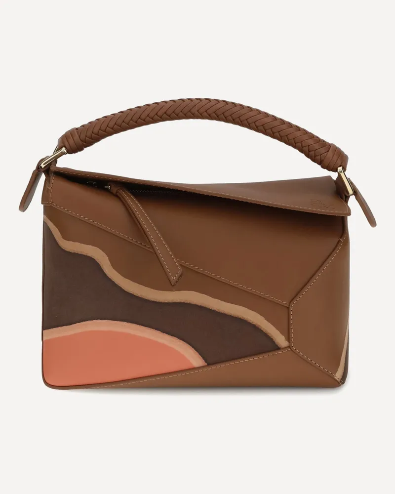 Loewe Puzzle mini Landscape Handbag Female Brown