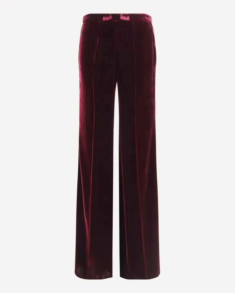 forte_forte FORTE_FORTE Flared Trousers in smooth Velvet Female Bordeaux