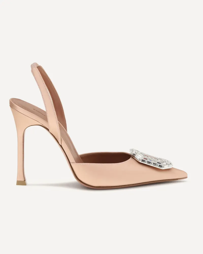 Amina Muaddi Camelia leather Pumps Female Pink