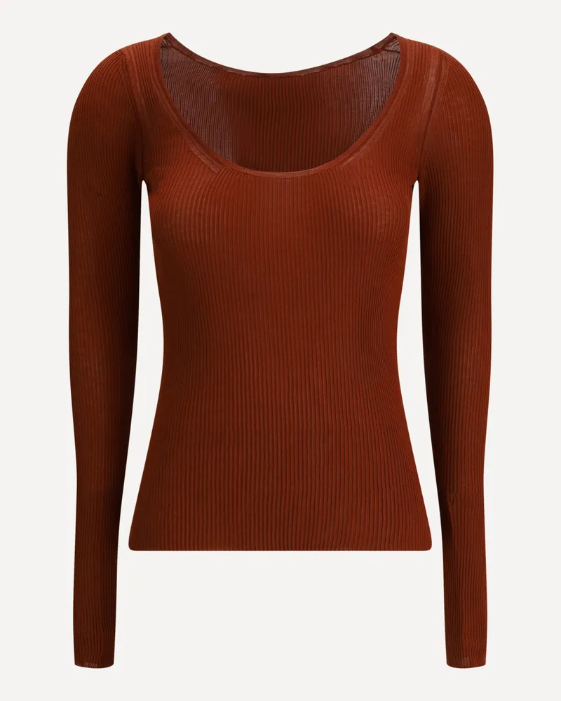 Petar Petrov Ribbed fitted Top Female Orange