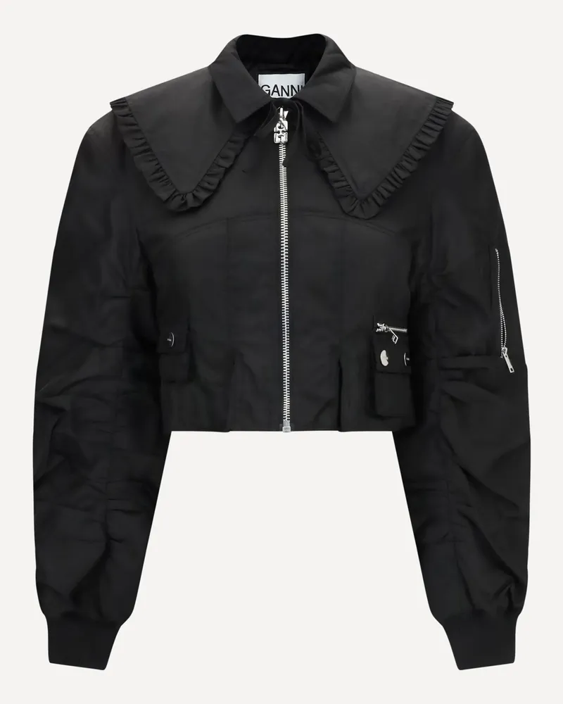 Ganni Duchesse bomber Jacket Female Black