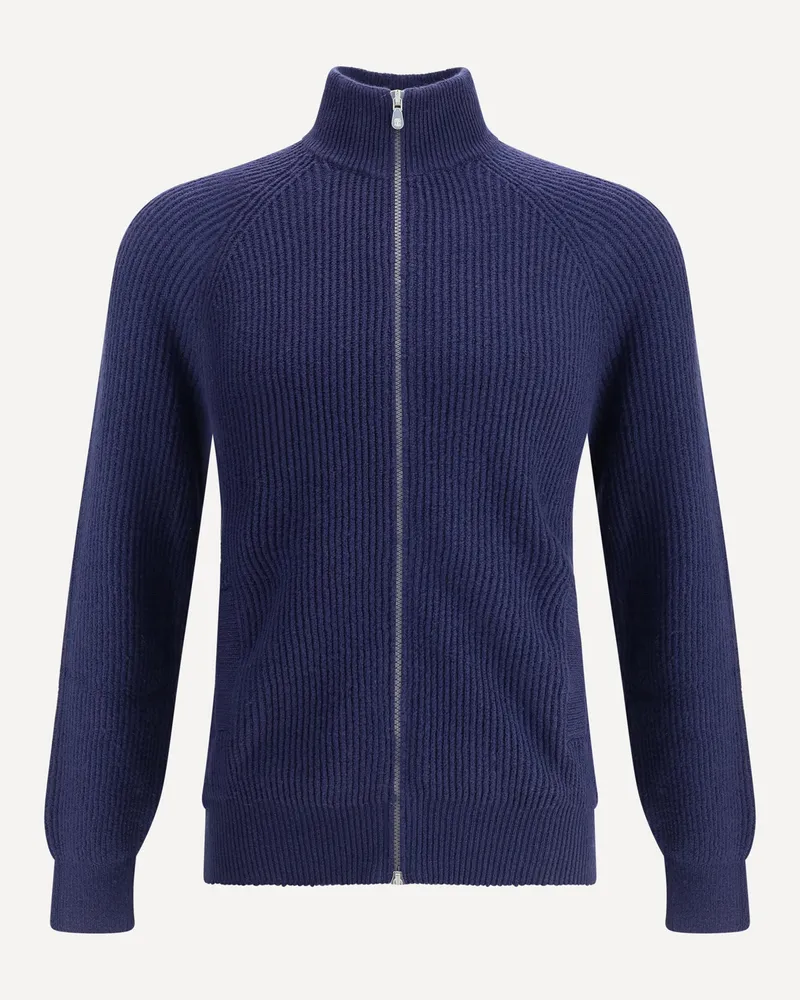 Brunello Cucinelli Cotton Cardigan Male Blue