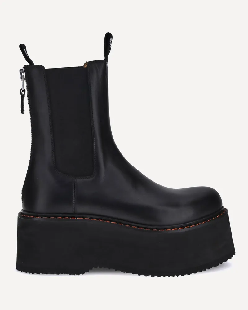 R13 Platform Chelsea Ankle Boot Female Black