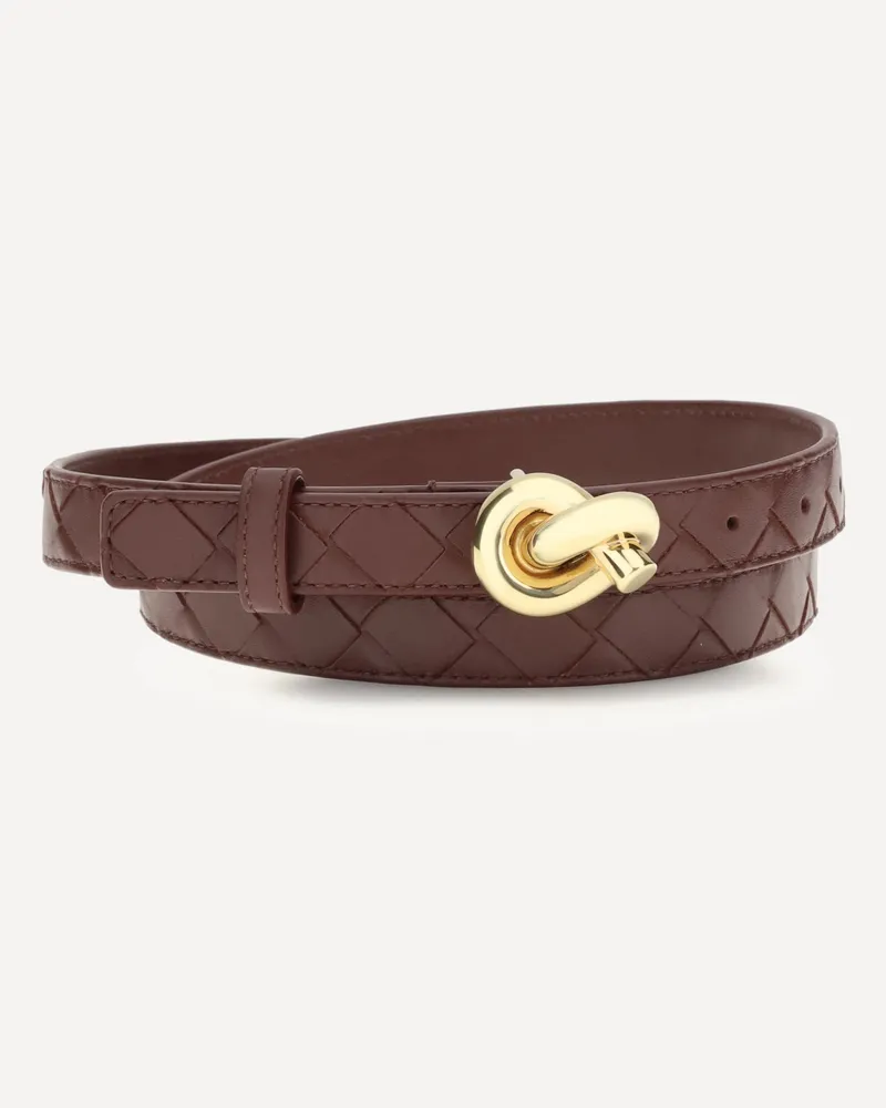 Bottega Veneta Knot Belt Female Bordeaux