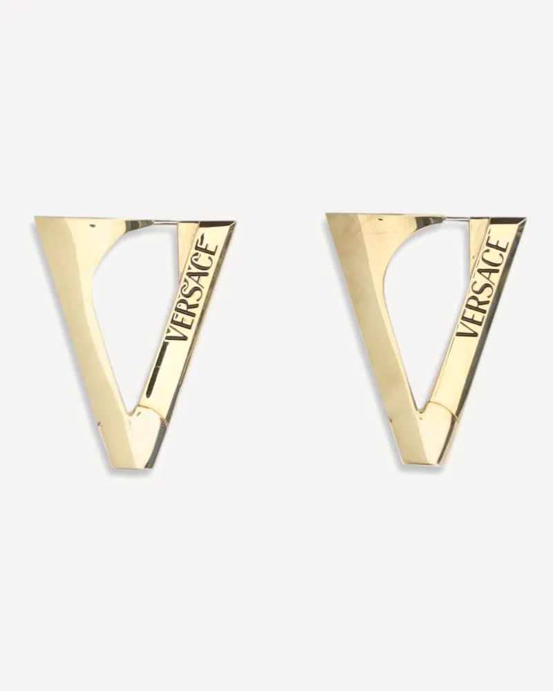 Versace V drop Earrings Female Gold