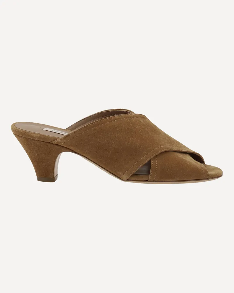 Casadei Suede Sandals Female Brown