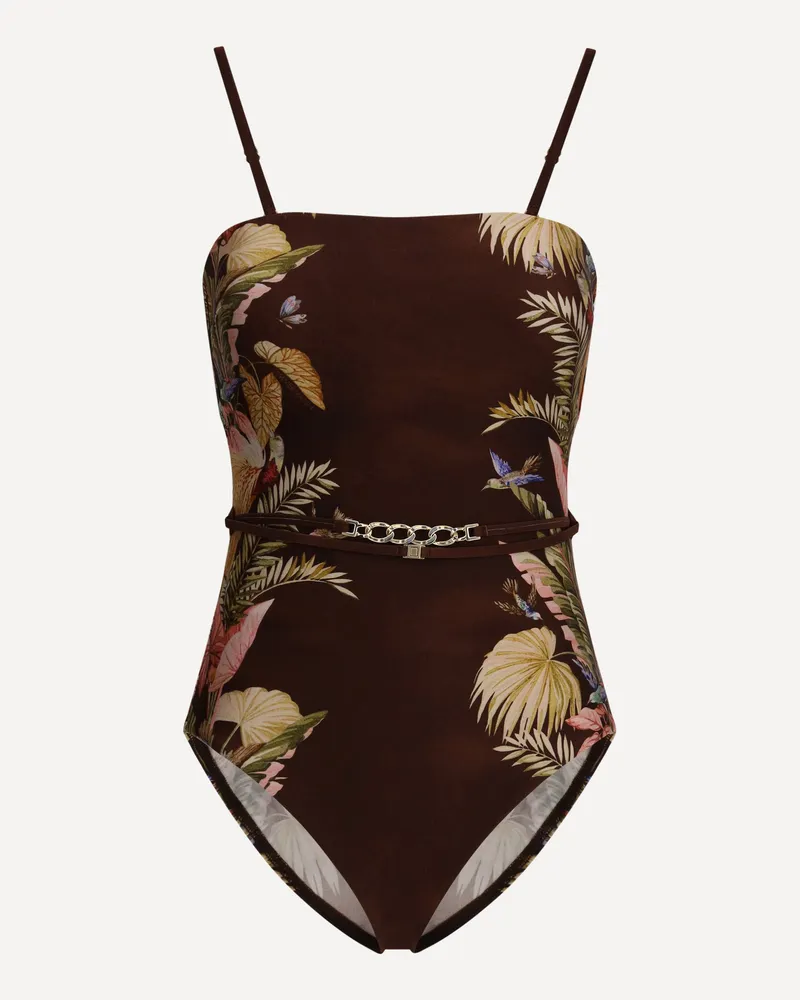 Zimmermann Ascension one-piece Swimsuit Female Brown