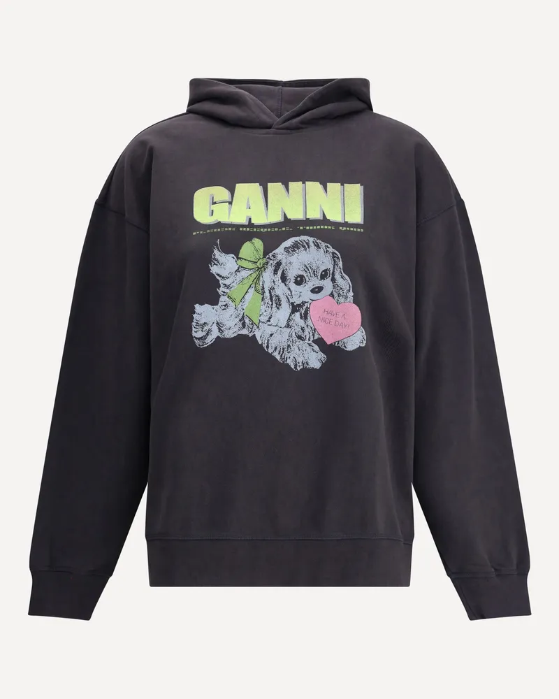 Ganni Puppy Hoodie Female Black
