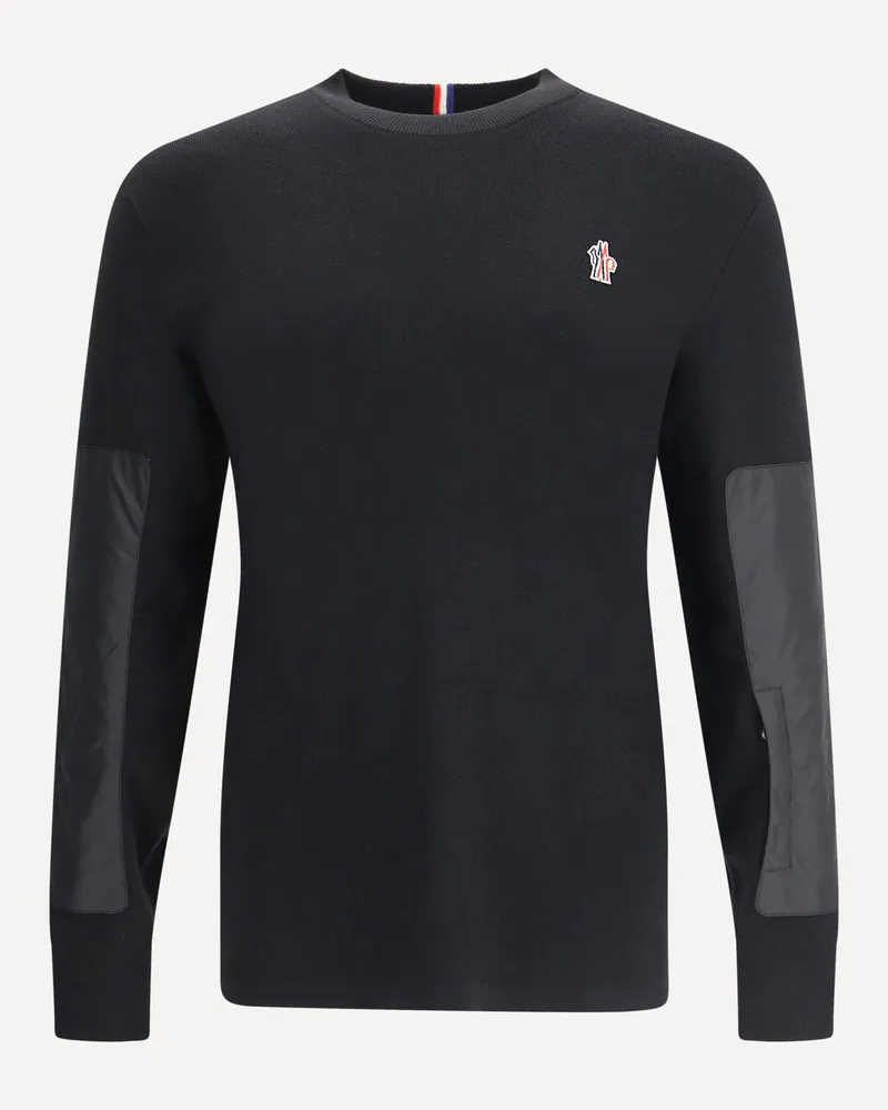 Moncler Panelled Sweater Male Black