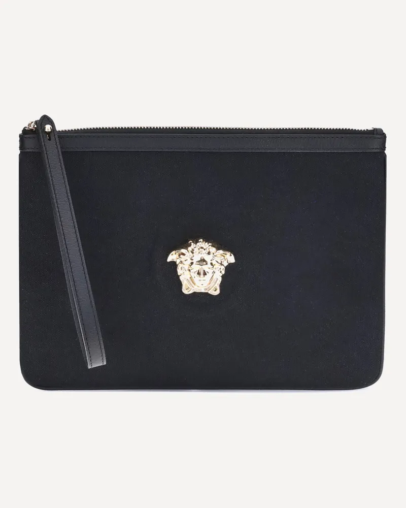 Versace Medusa canvas Pouch Female Black