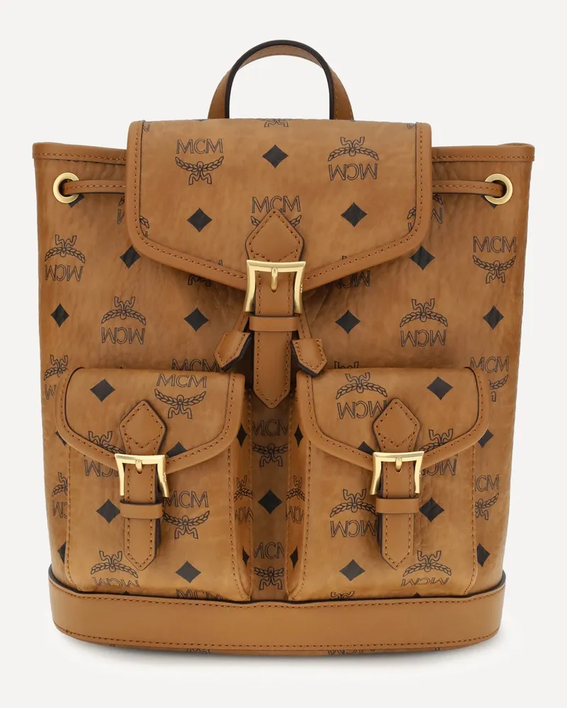 MCM Mini Aren Backpack Female Brown