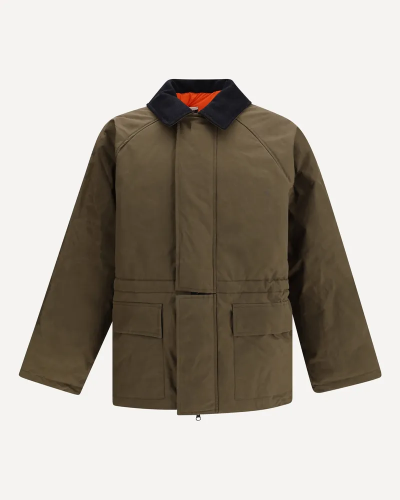 GR10K Padded Corduroy-Collar Parka Male Green