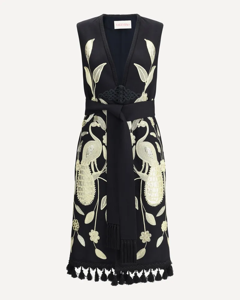 Valentino Garavani Embroidered long Vest Female Black