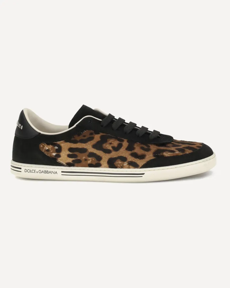 Dolce & Gabbana Saint Tropez leopard Sneakers Male Multicolour