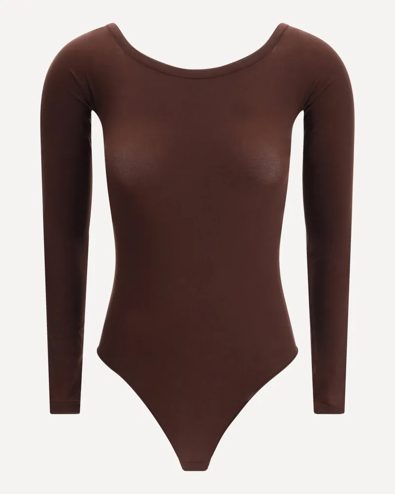 Alaïa bare-shouldered Bodysuit Female Brown