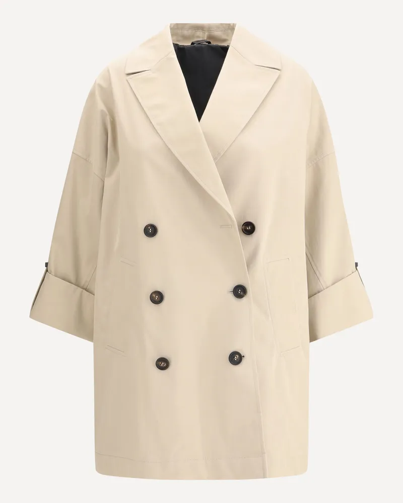 Brunello Cucinelli Midi Trench Coat Female Beige