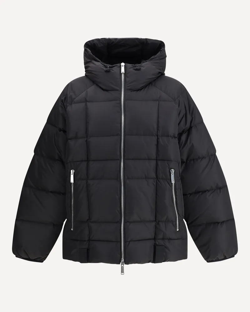Dsquared2 3D long nylon Down Jacket Male Black