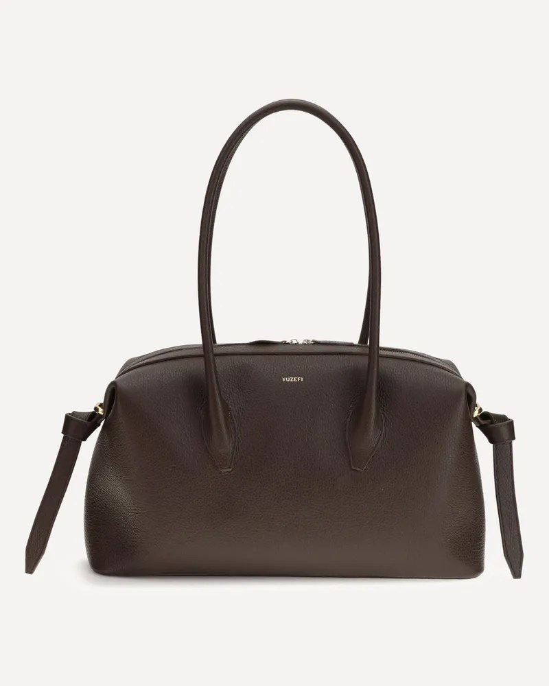YUZEFI Brioche Duffle Shoulder Bag large Female Brown
