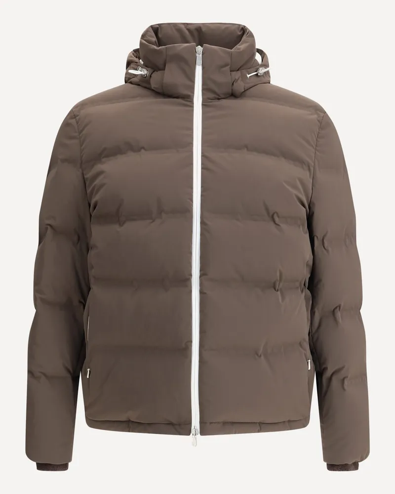 Brunello Cucinelli Down Jacket Male Brown