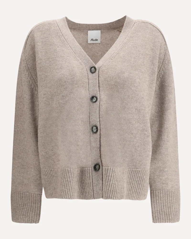 ALLUDE Wool and cashmere Cardigan Female Beige