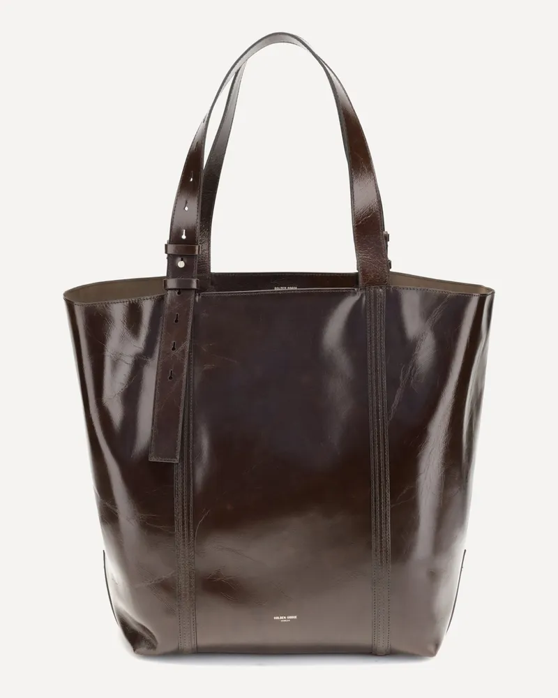 Golden Goose Leather Tote Bag Female Brown