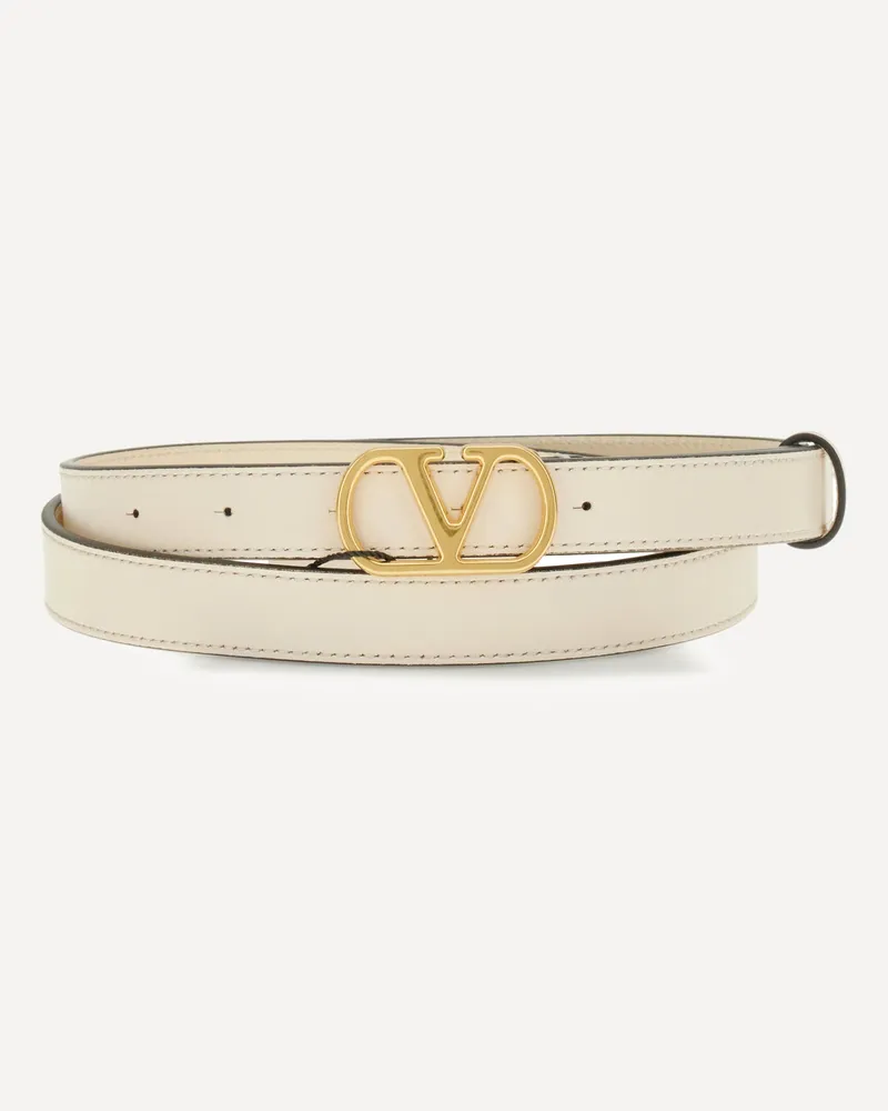 Valentino Garavani VLogo Belt Female Cream