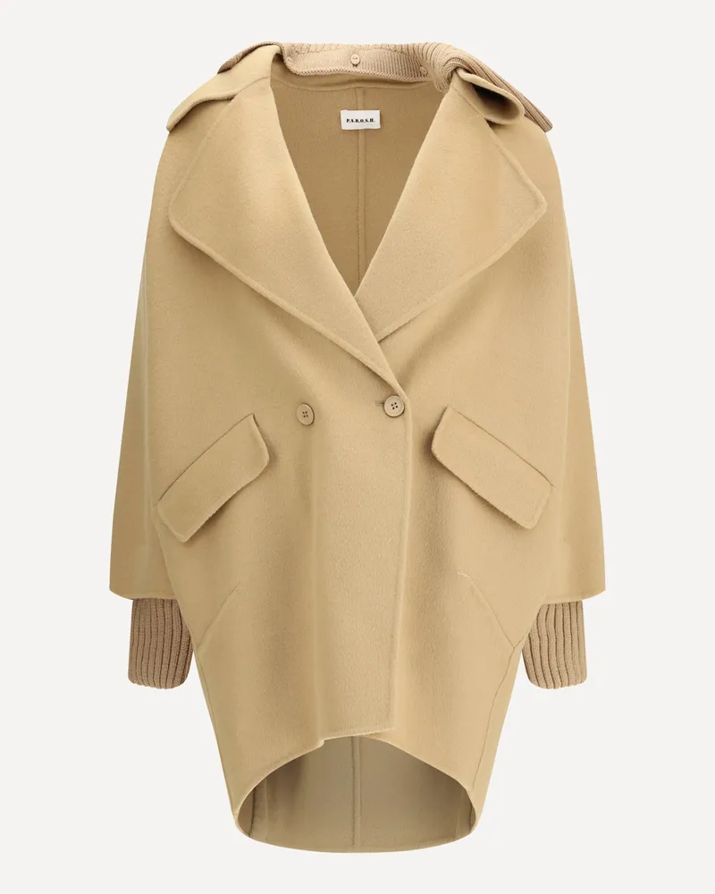 P.A.R.O.S.H. P. A.R. O.S. H. Double-breasted Beige Coat Female Beige
