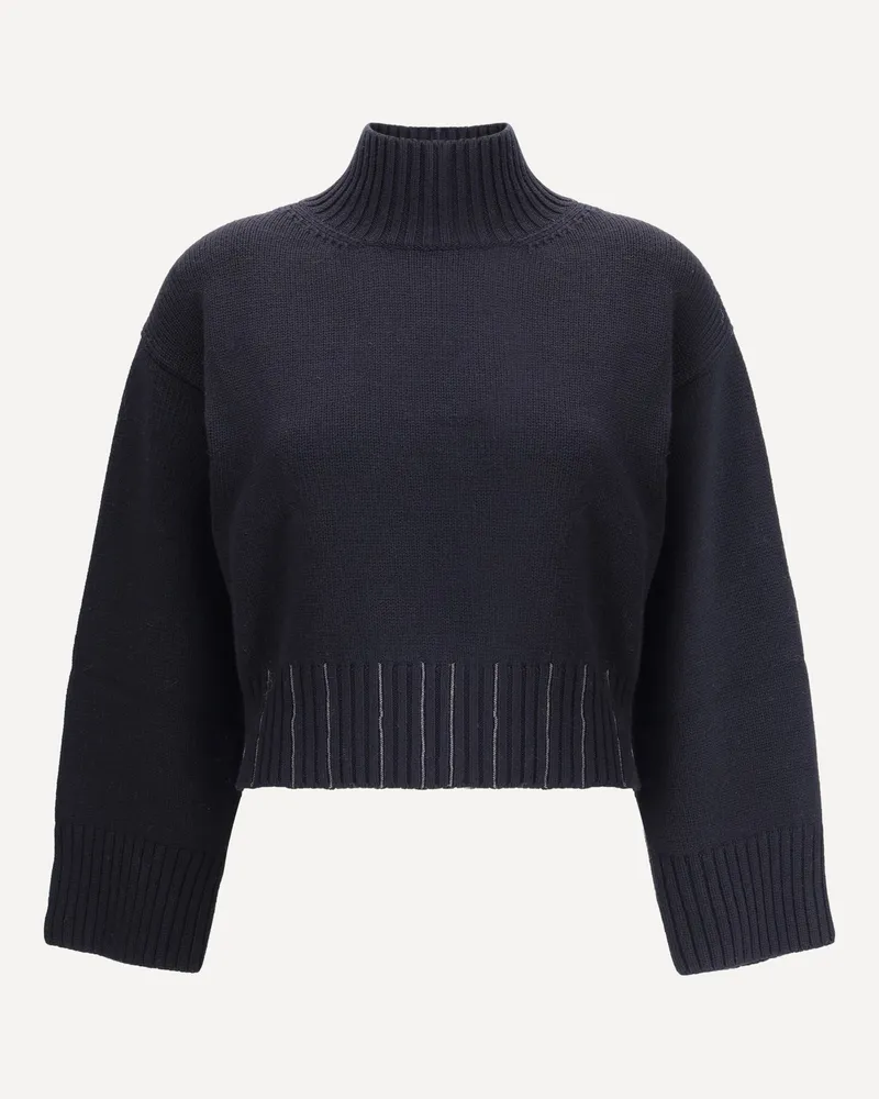 Fabiana Filippi Wool Turtleneck Sweater Female Black