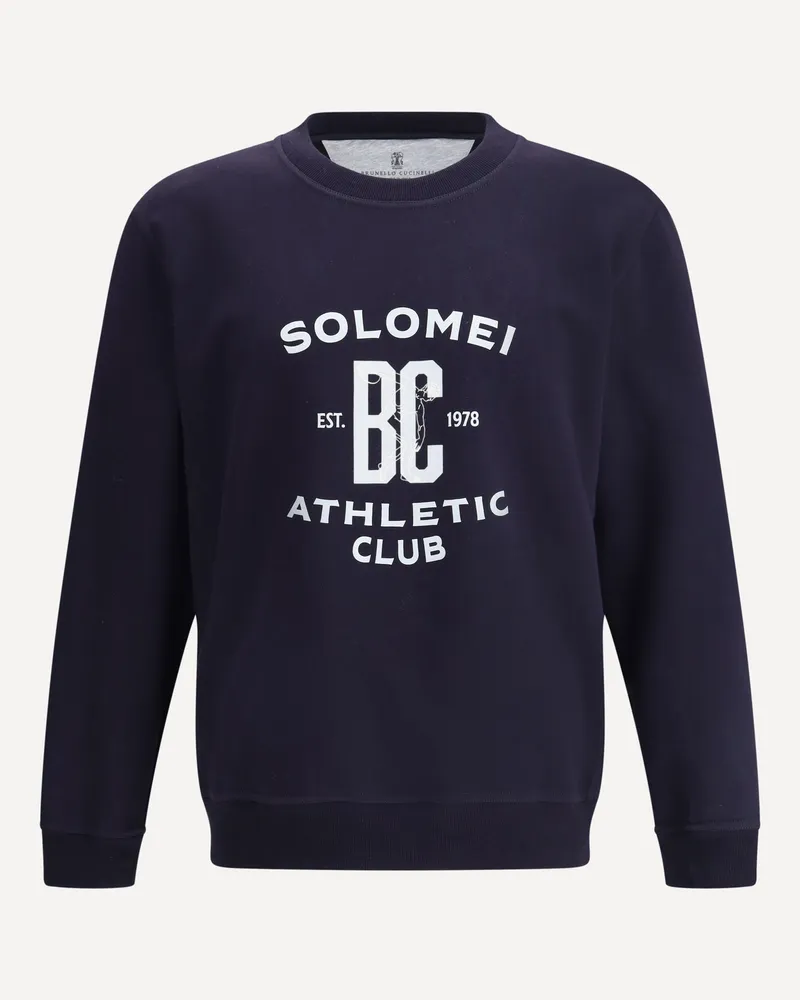 Brunello Cucinelli Maxi print Sweatshirt Male Blue