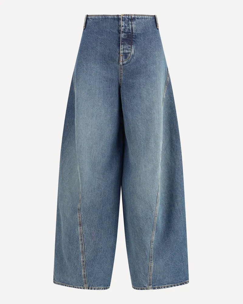 Alaïa Cargo Trousers in Denim Female Blue
