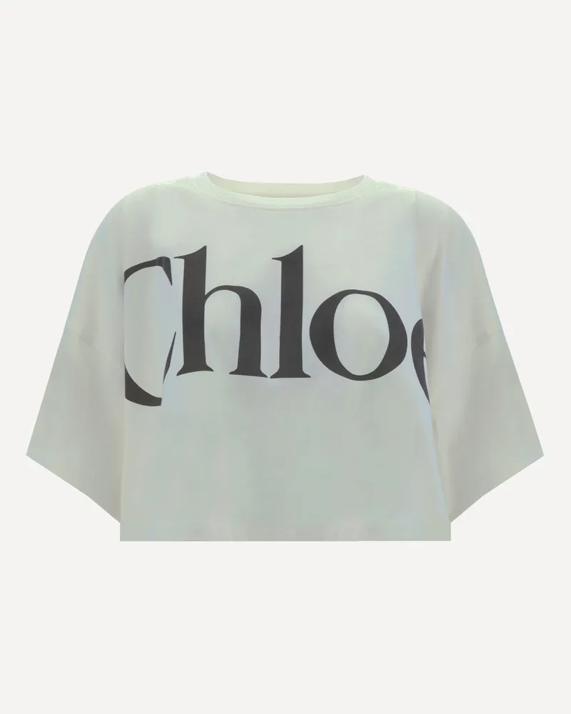 Chloé Cropped T-Shirt Female White