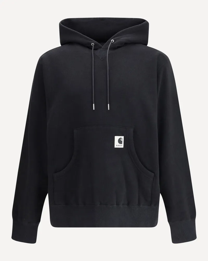 Sacai WIP Cotton Jersey Hoodie by Sacai x Carhartt Male Black