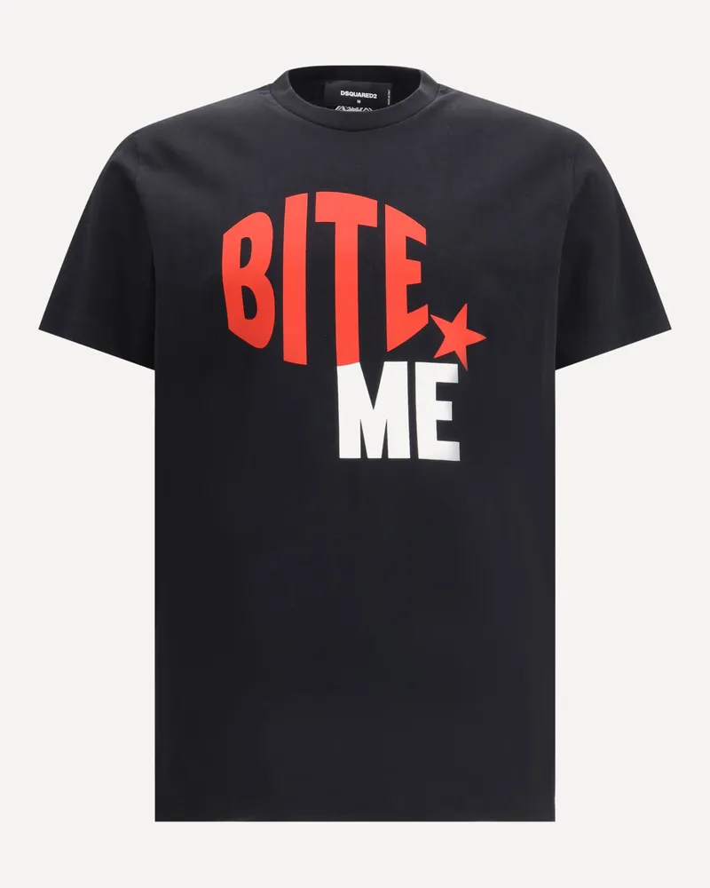 Dsquared2 T-shirt whit maxi print Male Black