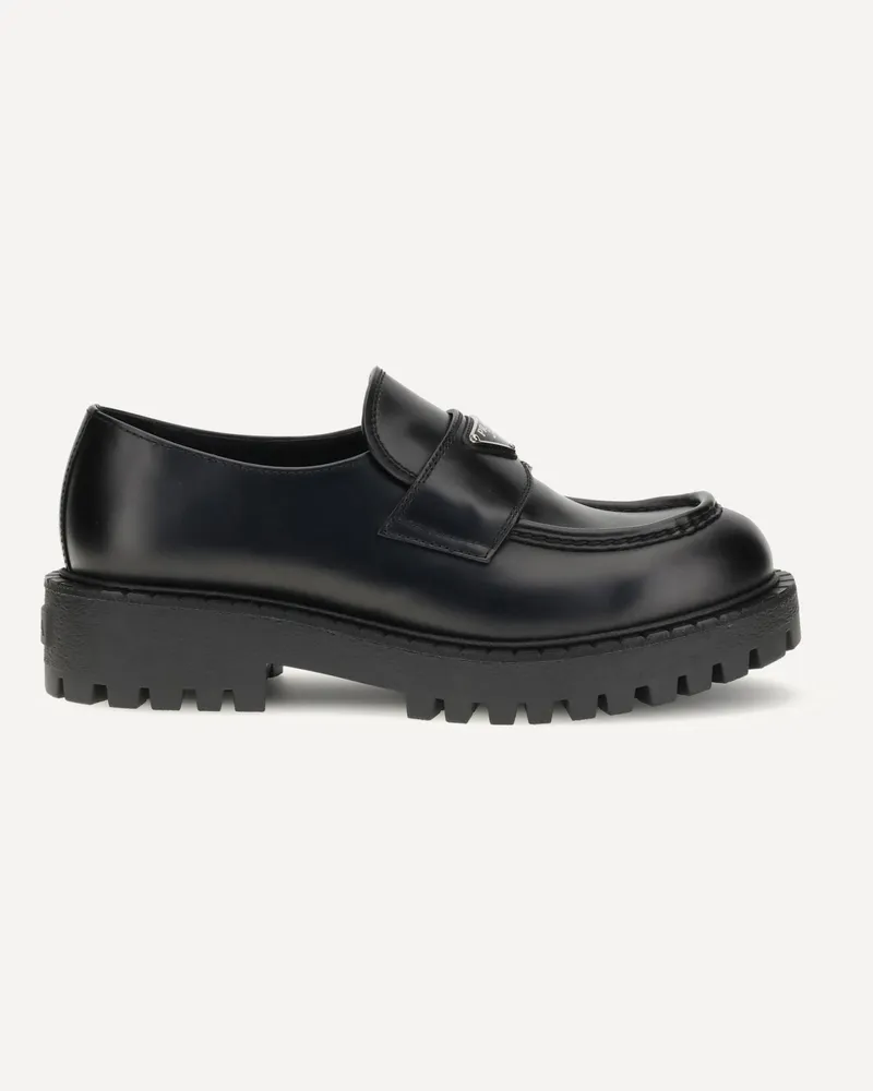 Prada Double Chocolate Loafers Male Black