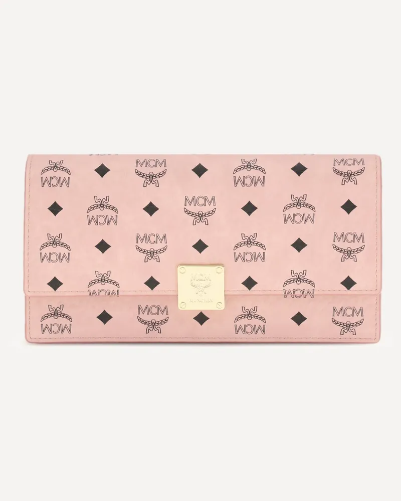 MCM Canvas Aren Wallet Female Pink